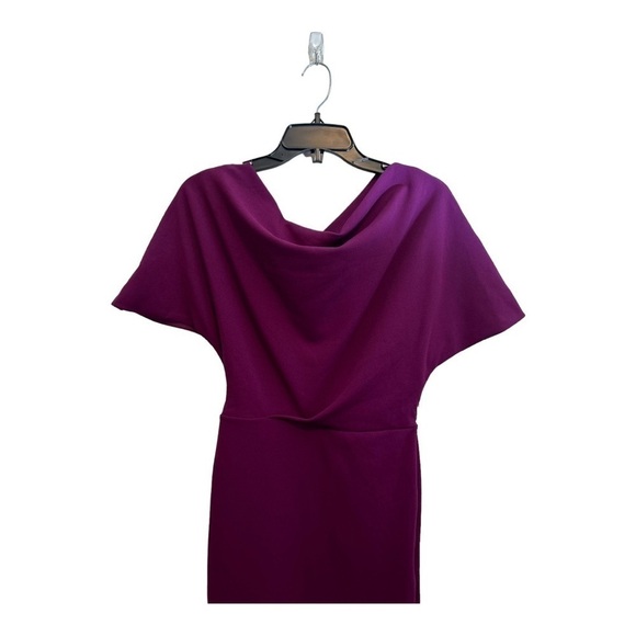 Alexia Admor Olivia Draped Sheath Dress - Plum - Picture 6 of 14